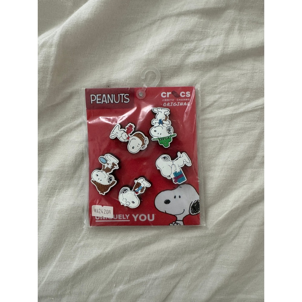 Crocs Jibbitz x Peanuts Snoopy 5-Pack Shoe Charms NEW